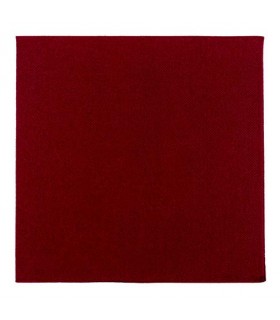 Servilleta burdeos 33,0 x 33,0 cm 2 capas punta-punta