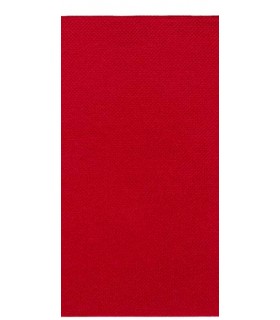 Servilleta roja 40,0 x 40,0 cm 2 capas punta-punta plagado 1/8