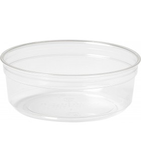 Tarrina deli rPet redonda transparente Ø 11,4 x 4,5 cm - 250 ml