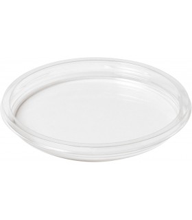 Tapa rPet redonda transparente Ø 12,0 x 1,4 cm para tarrinas deli Ø 11,4 cm