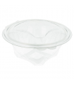 Bol rPet transparente con tapa bisagra Ø 16,8 x 7,3 + 2,4 cm 750 ml