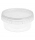Combo tarrina PP redonda transparente cierre inviolable + tapa Ø 12,0 x 5,0 cm 500 ml