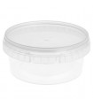 Combo tarrina PP redonda transparente cierre inviolable + tapa Ø 12,0 x 5,0 cm 500 ml