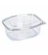 Envase PET ovalado con tapa bisagra 17,7 x 12,5 x 8,5 cm 1.000 ml