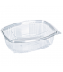 Envase PET ovalado con tapa bisagra 14,5 x 11,5 x 5,4 cm 500 ml