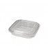 Envase PET cuadrado con tapa bisagra 11,0 x 11,0 x 2,2 cm 250 ml