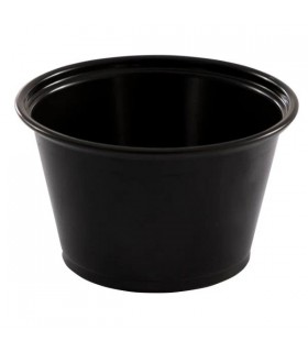Salsera pp redonda negra 10 cl Ø7,5/5 x 3,5 cm