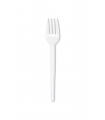 Tenedor reutilizable PS blanco 16,5 cm