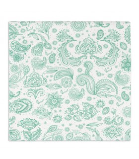 Servilleta BAMBULUX 48,0 x 48,0 cm 100 g/m² plegado 1/4 blanca - YAKARTA agua marina