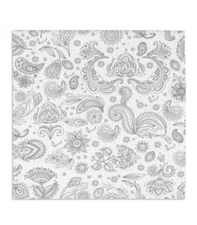 Servilleta BAMBULUX 48,0 x 48,0 cm 100 g/m² plegado 1/4 blanca - YAKARTA gris