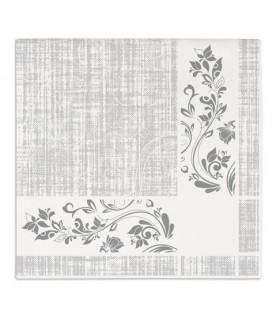 Servilleta BAMBULUX 40,0 x 40,0 cm 100 g/m² plegado 1/4 blanca - VENECIA gris
