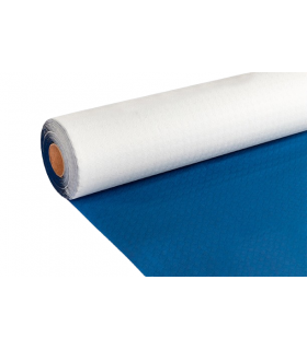 Mantel de papel en rollo 1,2 x 100,0 m 42 g/m² blanco - Fondo de color azul