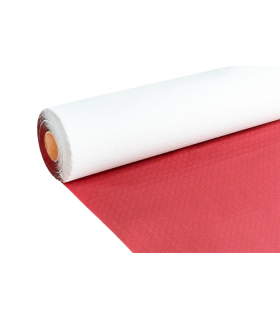 Mantel de papel en rollo 1,2 x 100,0 m 42 g/m² blanco - Fondo de color rojo