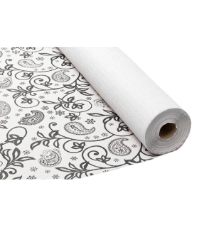 Mantel de papel en rollo 1,2 x 100,0 m 37 g/m² blanco - CACHEMIR negro