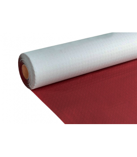 Mantel de papel en rollo 1,0 x 100,0 m 42 g/m² blanco - Fondo de color burdeos