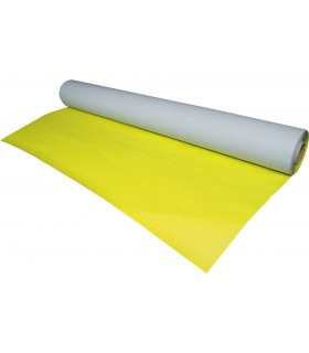 Mantel de papel en rollo 1,0 x 100,0 m 42 g/m² blanco - Fondo de color amarillo