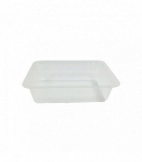 Tarrina pp termosellable rectangular transparente 37 cl